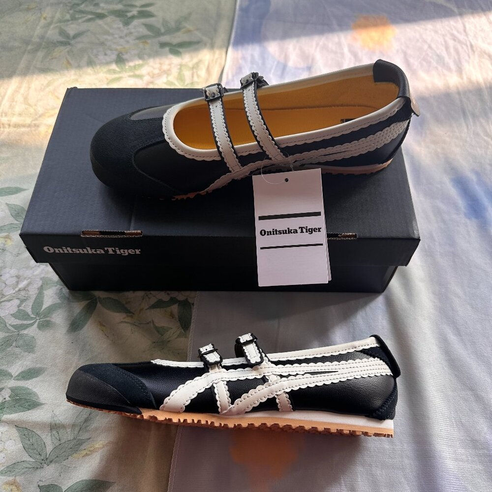 Onitsuka Tiger Mary Jane Shoes, Black